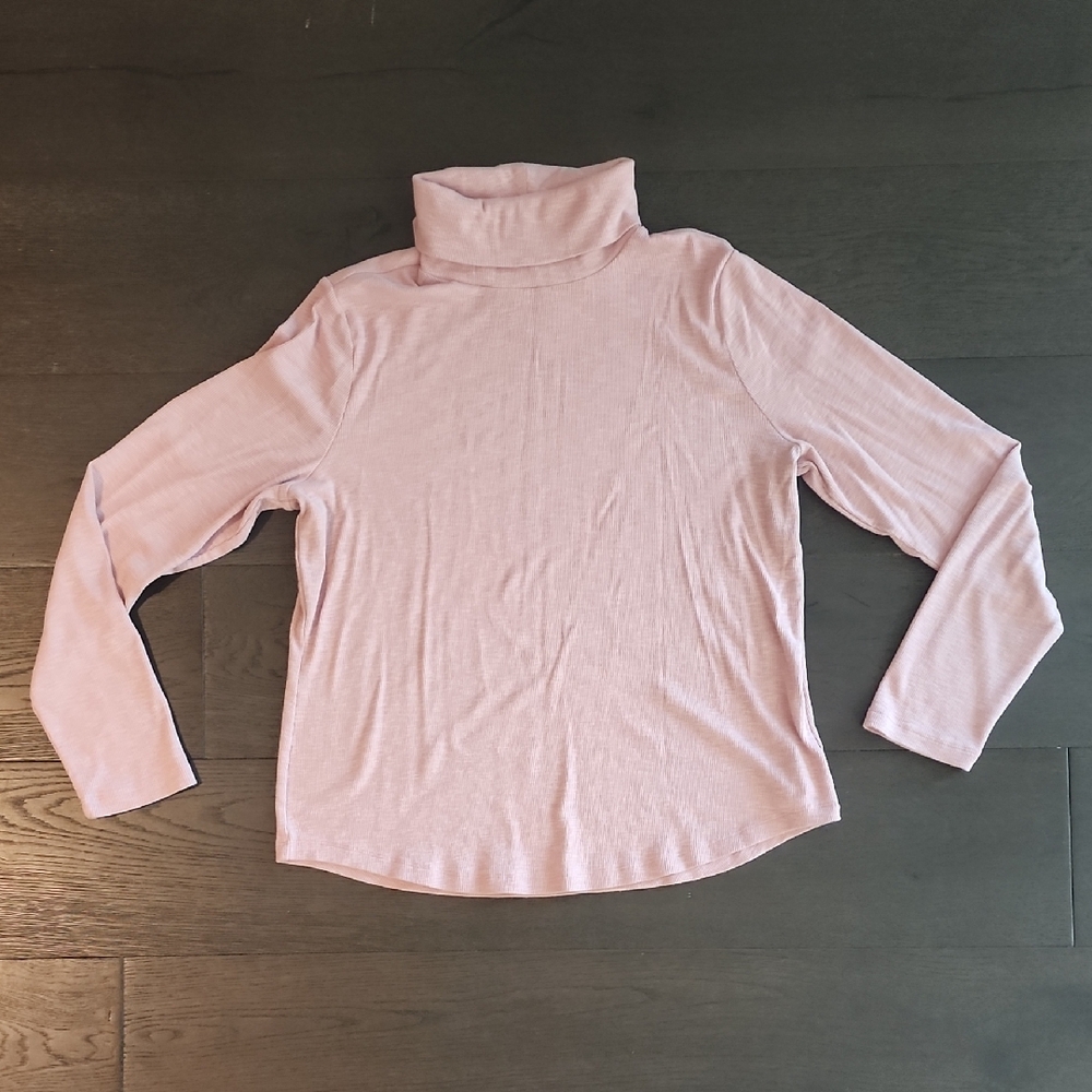 GAP Ribbed Turtleneck in Soft Pink Women's Size XL Winter Top